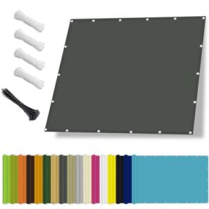 Sonnensegel wasserdicht 3x3.5M,Sonnenschutz- und Wetterschutz-Markise, UV-Schutz Schattiernetz mit Ösen und Kordel für Garten und Terrasse-Dunkelgrau