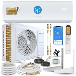 Danyon Split Klimaanlage Quick Connect - 12000 BTU (3,4 kW) - Inverter Klimagerät mit Heizfunktion, WiFi und App - bis 55qm - sehr leise - 5m Kupferleitung, Kältemittel R32, Montageset