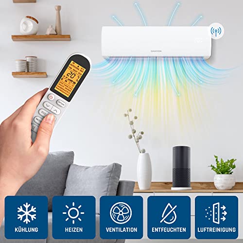 Danyon Split Klimaanlage Quick Connect - 12000 BTU (3,4 kW) - Inverter Klimagerät mit Heizfunktion, WiFi und App - bis 55qm - sehr leise - 5m Kupferleitung, Kältemittel R32, Montageset – Bild 4