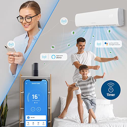 Danyon Split Klimaanlage Quick Connect - 12000 BTU (3,4 kW) - Inverter Klimagerät mit Heizfunktion, WiFi und App - bis 55qm - sehr leise - 5m Kupferleitung, Kältemittel R32, Montageset – Bild 7