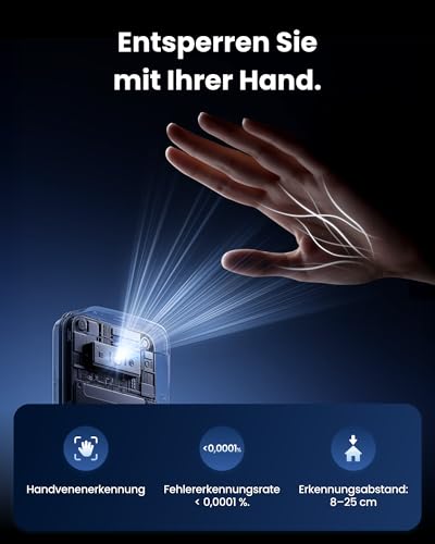 SwitchBot WiFi Smart Lock Ultra mit Keypad Vision Pro – 3D-Gesichts- & Venen-Erkennung, kontaktlose Entsperrung, passend für Europrofil-Zylinder, kompatibel mit Matter, Alexa, Google und IFTTT – Bild 4