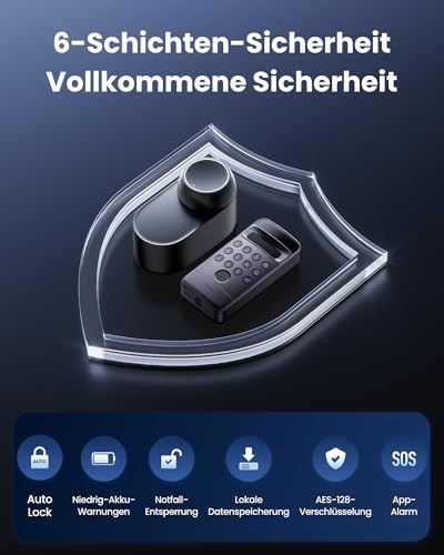 SwitchBot WiFi Smart Lock Ultra mit Keypad Vision Pro – 3D-Gesichts- & Venen-Erkennung, kontaktlose Entsperrung, passend für Europrofil-Zylinder, kompatibel mit Matter, Alexa, Google und IFTTT – Bild 9