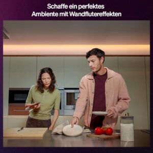 Alternative view of Philips Hue Flux 3m UltraBright LED-Lightstrip, 2900 lm Lichtband, flexible Innenbeleuchtung, Chromasync™-Farbmischung, LED Streifen zuschneid- & erweiterbar, wiederverwendbar, App- & Sprachsteuerung