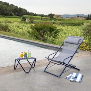 Alternative view of Lafuma MOBILIER - Klappbarer Schaukel-Liegestuhl - Transaswing - Batyline® Iso - Blau Indigo LFM5395_9940-5 Jahre Garantie