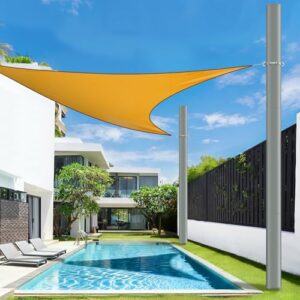 Kaitenv 3,6 m Sonnensegelmast, ⌀60mm 3mm Höhenverstellbar Sonnensegelpfosten, Sonnensegel Mast Pfosten Stange Set für Garten Hinterhof Terrasse Außenbereich, mit D-Ring Klemme, Grau，2 Stück