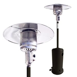 Lemodo Heizpilz 14 kW, Gasheizstrahler mit Piezo-Zündung, stufenlos regulierbar, mit Rädern und Umkippsicherung, für Terrasse, Garten, Sitzgruppen und Außenbereiche, geeignet für Gasflaschen bis 11 kg