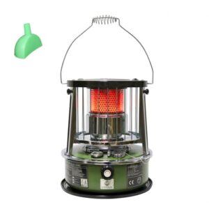 9000 BTU Petroleumheizung Docht-Heizung 4,6L Tank 20 Stunden Laufzeit Stromlose Notheizung Heizgerät für Camping, Garage,militarygreen-Singleitem