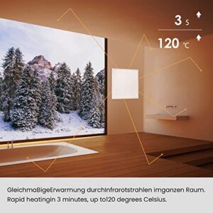Alternative view of Hocosyme Infrarotheizung Bild 300W, 1-3 Min auf Betriebstemperatur bis 120 Grad - Geeignet für Schlafzimmer, Büro, Küche, Badezimmer - mit Touch-Thermostat - Strand