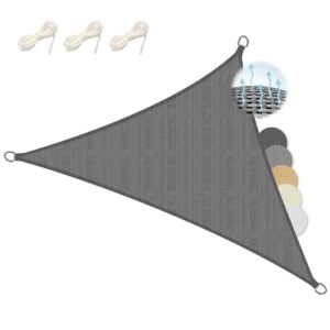 Sol Royal Sonnensegel dreieckig 7x7x7m Wasserdurchlässig HDPE Atmungsaktiver Balkon Terrasse Segeltuch UV Sonnenschutz Segel Garten Pool Camping Anthrazit – Shade Sails HS9