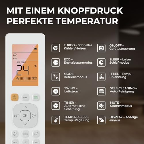 Kältebringer Split Klimaanlage Quick Connect - 12000 BTU (3,5 kW) - Klimagerät mit Heizfunktion, WiFi & App, bis 55qm, sehr leise - 5m Kupferleitung, Kältemittel R32, Montagematerial, Bodenkonsole – Bild 6
