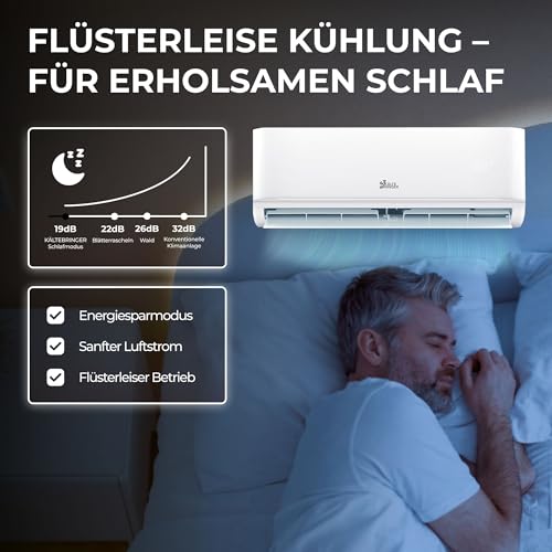 Kältebringer Split Klimaanlage Quick Connect - 12000 BTU (3,5 kW) - Klimagerät mit Heizfunktion, WiFi & App, bis 55qm, sehr leise - 5m Kupferleitung, Kältemittel R32, Montagematerial, Bodenkonsole – Bild 7