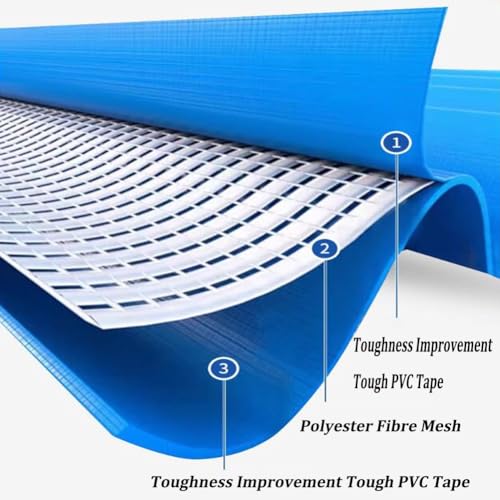 Aufstellpool, Sommerpool aus Segeltuch mit Ablassventil, Faltbarer Außenpool für Familienspaß (Grau, 200 x 100 x 50 cm) – Bild 4