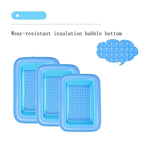 Aufblasbares Schwimmbecken, Aufblasbares Planschbecken mit 3 Ringen, 180 x 140 60 cm, oberirdisches Schwimmbecken, Familien-Lounge-Pool, Sommer-Planschbecken – Bild 3