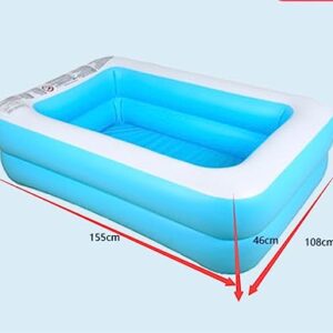 Alternative view of Aufblasbares Schwimmbecken, Pool Familienschwimmzentrum Aquarium Aufblasbarer Rechteckiger Lounge-Pool Schwimmbecken Gartenpool Sommer-Planschbecken(155 * 108 * 46cm)