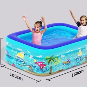 Alternative view of Aufblasbares Schwimmbecken, Wimming Pool Home Aufblasbarer Swimmingpool mit Deckel for Erwachsene, groß, dick, Geschenk, Sommer-Planschbecken(150 * 105 * 50cm)