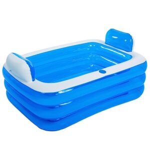 Aufblasbares Schwimmbecken, Aufblasbarer Pool Aufblasbare Schwimmbecken Erwachsene Hinterhof Familien-Lounge-Pool Sommer-Planschbecken(180 * 135 * 60cm)
