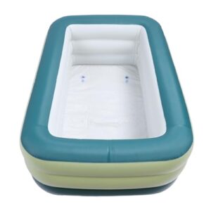 Yosoo Health Gear Aufblasbares Schwimmbecken aus Verdicktem PVC, Faltbar und Tragbar, Ideal für Familienausflüge, Outdoor-Aktivitäten und Als Babybadewanne (Khakhil)