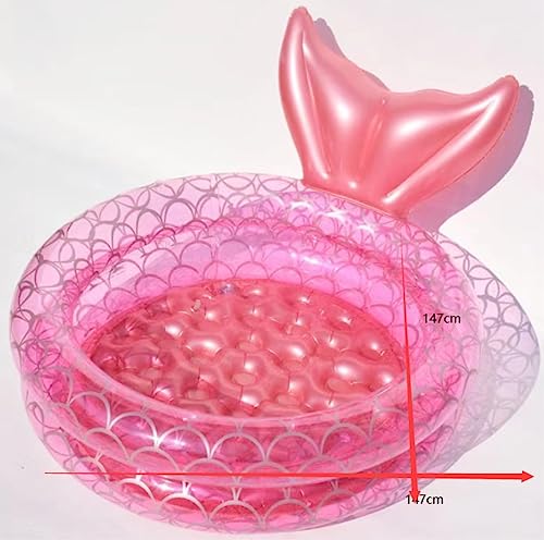 Aufblasbares Schwimmbecken, Aufblasbarer Swimmingpool Pool in voller Größe Familien-Lounge-Pool Geeignet for den Sommer-Planschbecken im Garten Hinterhof(147 * 73cm) – Bild 2