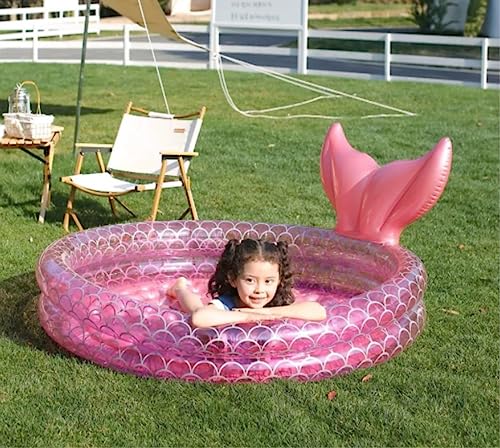 Aufblasbares Schwimmbecken, Aufblasbarer Swimmingpool Pool in voller Größe Familien-Lounge-Pool Geeignet for den Sommer-Planschbecken im Garten Hinterhof(147 * 73cm) – Bild 3