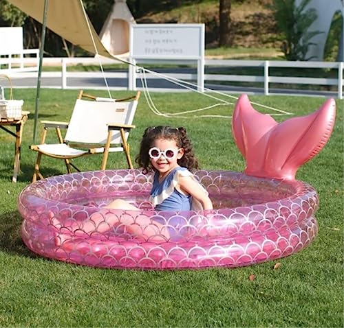 Aufblasbares Schwimmbecken, Aufblasbarer Swimmingpool Pool in voller Größe Familien-Lounge-Pool Geeignet for den Sommer-Planschbecken im Garten Hinterhof(147 * 73cm) – Bild 4