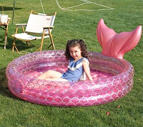 Aufblasbares Schwimmbecken, Aufblasbarer Swimmingpool Pool in voller Größe Familien-Lounge-Pool Geeignet for den Sommer-Planschbecken im Garten Hinterhof(147 * 73cm) – Bild 5