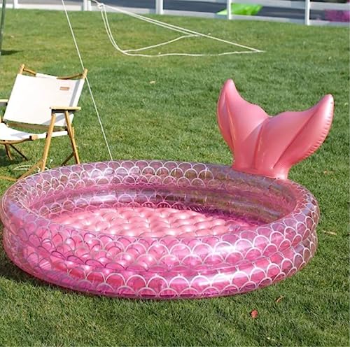Aufblasbares Schwimmbecken, Aufblasbarer Swimmingpool Pool in voller Größe Familien-Lounge-Pool Geeignet for den Sommer-Planschbecken im Garten Hinterhof(147 * 73cm) – Bild 7