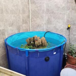 Alternative view of Generisch Robuster, zusammenklappbarer Aufstellpool (1,2 m x 1 m) & Koiteich – strapazierfähiges Canvas-Gewebe für die Wasserspeicherung im Freien, Bewässerung und perfektes rundes Rahmendesign