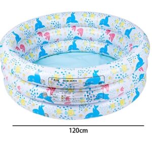 Alternative view of Aufblasbares Schwimmbecken, Aufblasbarer Swimmingpool, runder Druck, Angelpool for Garten und Hinterhof, Verdickung, Strandspielzeug, Sommer-Planschbecken(120cm)