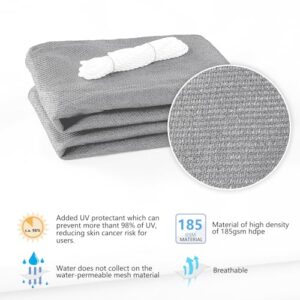 Alternative view of HAIKUS Sonnensegel 4x6 m Rechteckig, Premium HDPE UV Schutz Sonnenschutz Atmungsaktiv Wetterbeständig für Garten Balkon und Terrasse, inkl Befestigungsseile, Rechteck 4x6m Hellgrau