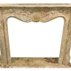 Klassischer Kamin, Marmor Gelb Ägypten, Marble Fireplace L130