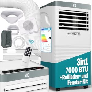 MONZANA® mobile Klimaanlage MZKA780 7000 BTU 3in1 Fernbedienung 2100W Abluftschlauch Timer Schlafmodus Klimagerät Luftentfeuchter Air Conditioner
