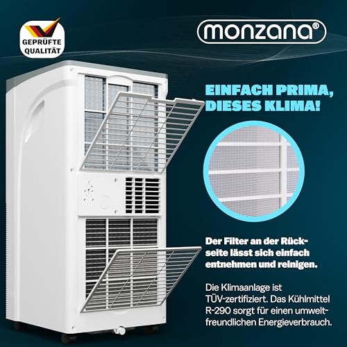 MONZANA® mobile Klimaanlage MZKA780 7000 BTU 3in1 Fernbedienung 2100W Abluftschlauch Timer Schlafmodus Klimagerät Luftentfeuchter Air Conditioner – Bild 8