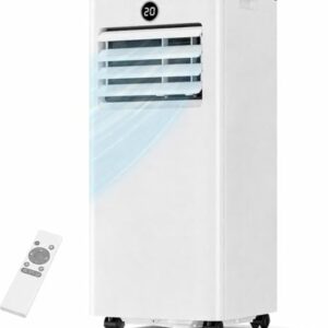 JUMMICO 7000 BTU Mobile Klimaanlage mit Abluftschlauch & Fensterkit | 4-in-1: Kühlen, Entfeuchten, Ventilator, Schlafmodus | Leise (45 dB) | Mit Fernbedienung & Timer | Für Räume bis 20 m²