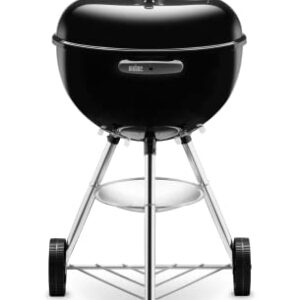 Alternative view of Weber Bar-B-Kettle Holzkohlegrill/Porzellanemaillierter Deckel und Kessel, 47 cm Grillfläche, Ascheauffangschale, Dreibein-Ständer und Räder, Schwarz/Silber