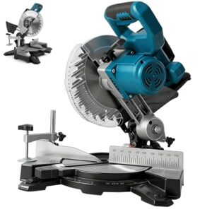 Kapp und Gehrungssäge für Makita 18V Akku, Professional Kapp-Zugsäge Metall Gehrungssäge, Tischplatte aus Aluminium-Druckguss, 0-45° Schrägschnitte, Ø 210mm Sägeblatt (Ohne Akku)