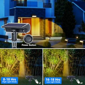 Alternative view of Moxled Solarlampen für Außen Garten, 3000K Warmweiß Solar Strahler 8 Stück, IP65 Wasserdicht Gartenleuchten, 2 Helligkeitsmodi Solarleuchten für Außen Garten, Hof, Gehweg