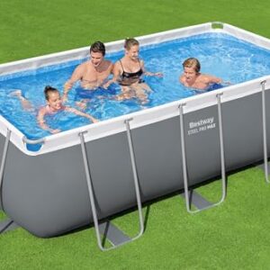 Alternative view of Bestway Power Steel Frame Pool Set mit Filterpumpe 412 x 201 x 122 cm, grau, eckig