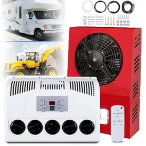 12 V/24 V Split RV Klimaanlage – schnelle Kühlung, geräuscharm, 800–2400 W Leistung, 250–450 m³/h Luftvolumen, Fernbedienung, effizientes Split-System