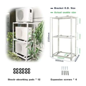 Alternative view of ty Mini-Split-Klimaanlagen-Wärmepumpenständer mit stoßdämpfender Basis für stabile Außengeräteinstallation, verstellbare, langlebige und wetterfeste Halterung