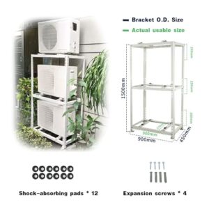 Alternative view of ty Mini-Split-Klimaanlagen-Wärmepumpenständer mit stoßdämpfendem Fuß für stabile Außengeräteinstallation. Langlebig, wetterfest, einfache Montage. Ideal für Klimaanlagen.