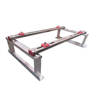 Robuste Edelstahl-Halterung für Mini-Split-Klimaanlagen im Außenbereich – Stoßdämpfender Bodenständer für Klimaanlagen – Langlebige Montagelösung für Kondensatoren