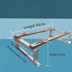 Alternative view of Robuste Edelstahl-Halterung für Mini-Split-Klimaanlagen im Außenbereich – Stoßdämpfender Bodenständer für Klimaanlagen – Langlebige Montagelösung für Kondensatoren