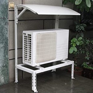GDHKDDFL Halterungen für Klimaanlagen-Außengeräte, mit AC-Regenschutz, Mini-Split-Bodenmontagehalterung for Außen-AC-Einheit, Universal-AC-Halterung Wärmepumpenbasis