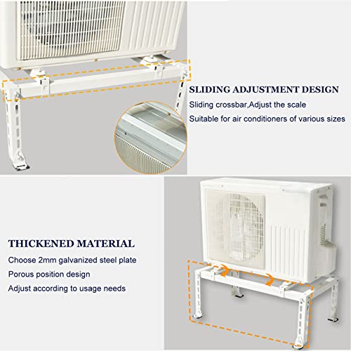 GDHKDDFL Halterungen für Klimaanlagen-Außengeräte, Robuster Bodenständer for kanallose Mini-Split-Klimaanlage, universelle AC-Halterung, Wärmepumpenbasis(90x50x60CM) – Bild 3