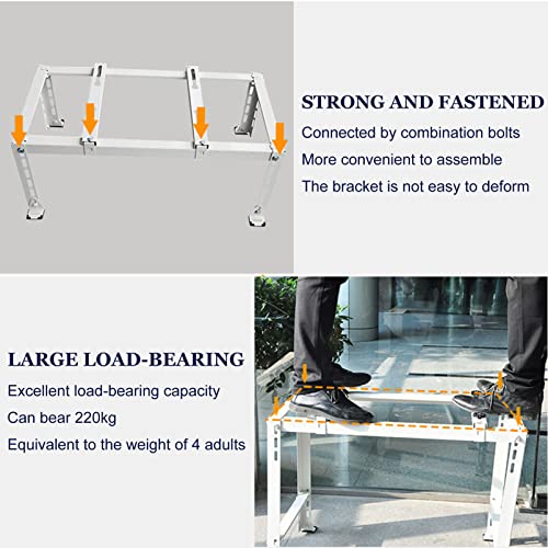 GDHKDDFL Halterungen für Klimaanlagen-Außengeräte, Robuster Bodenständer for kanallose Mini-Split-Klimaanlage, universelle AC-Halterung, Wärmepumpenbasis(90x50x60CM) – Bild 5