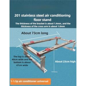 Alternative view of Robuste Edelstahl-Kondensatorhalterung für Mini-Split-Klimaanlagen, stoßfester Bodenständer, maximale Traglast 220 kg, höhenverstellbar, witterungsbeständig, einfache Montage
