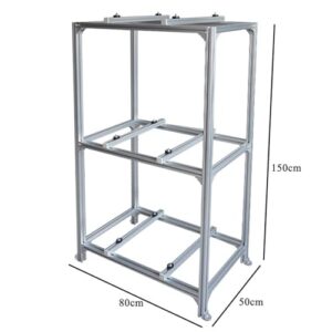 Alternative view of Doppellagiger Bodenständer für Klimaanlagen, robuster Kondensatorständer zur Bodenmontage für Außengeräte von Mini-Split-Klimaanlagen, universelle Klimaanlagenhalterung