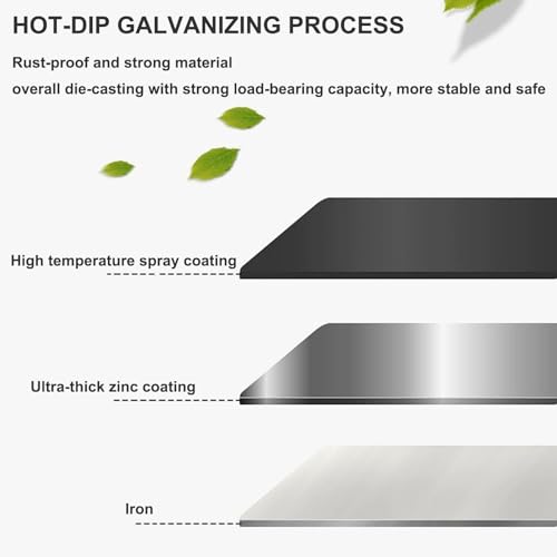 GDHKDDFL Halterungen für Klimaanlagen-Außengeräte, Halterung for Klimaanlagen im Freien, Hochleistungs-Universal-Stoßdämpfung, Luftbehandlungsständer, Wärmepumpen-Basisständer(900x450x600mm) – Bild 3