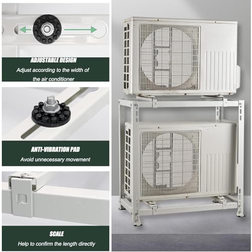 Robuster Bodenständer für Klimaanlagen, langlebige Kondensatoreinheit-Basis, Bodenhalterung für Wärmepumpensysteme, sicherer und Stabiler Halt – Bild 3