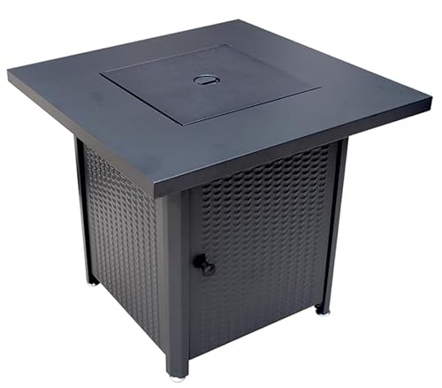 APANA Gas Feuerstelle Outdoor Feuertisch mit Gasfeuerstelle für Terrasse Balkon Garten 50000 BTU mit Lavasteinen und Abdeckhaube – Bild 4